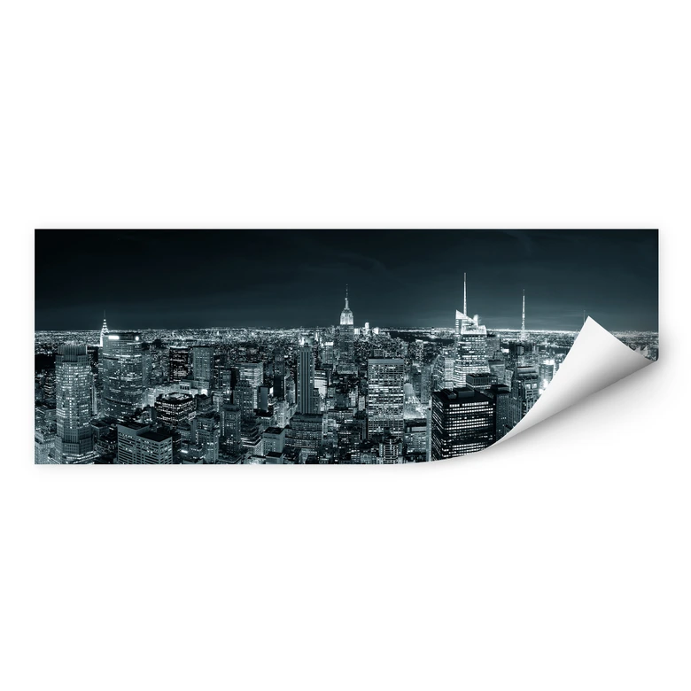 Zelfklevende Poster - New York at Night 