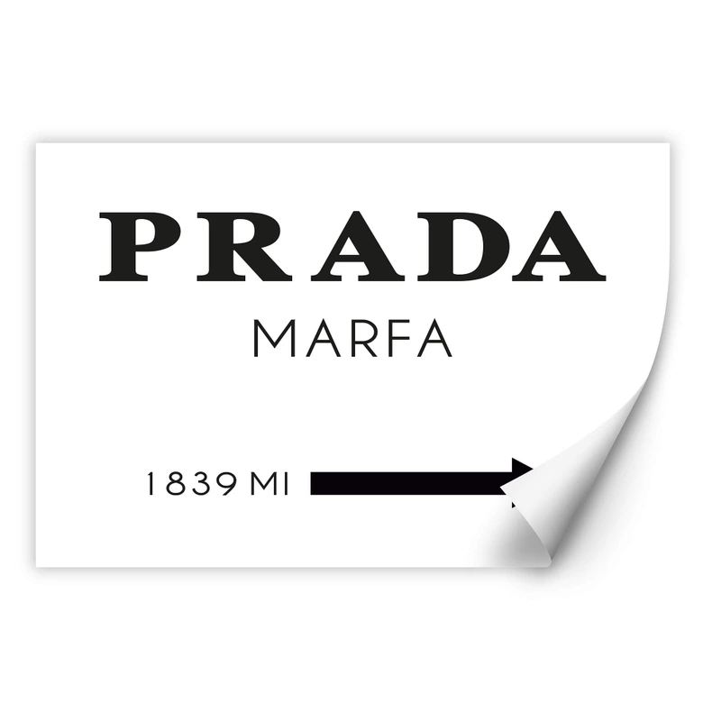 Zelfklevende Poster Prada Marfa 