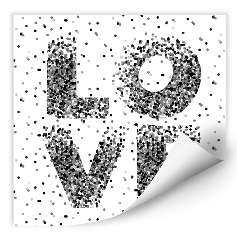 Wallprint - Konfetti in Love - quadratisch 