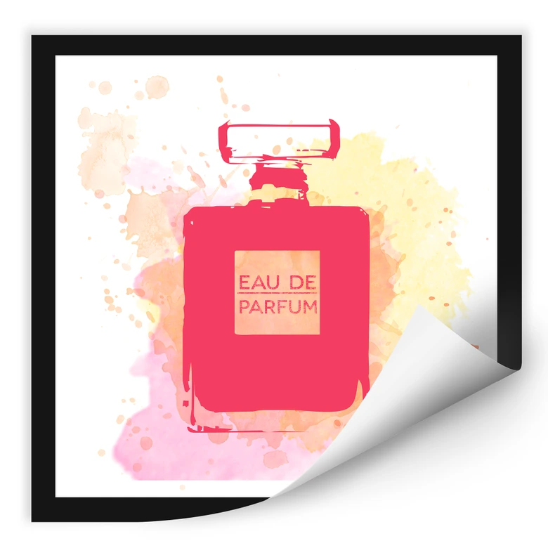 Wallprint - Eau de Parfum Aquarell - Pink 