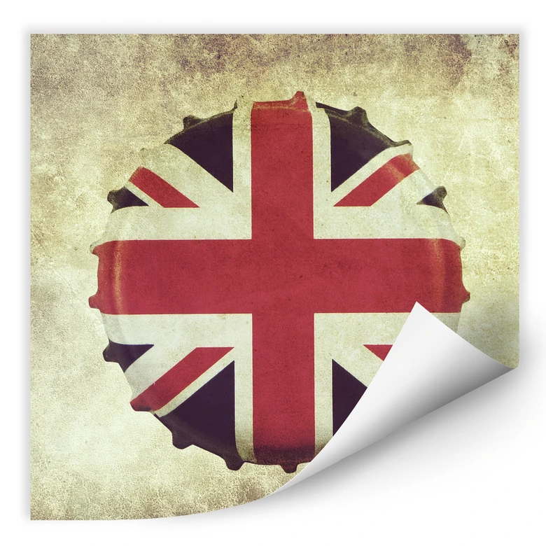 Zelfklevende Poster Britse Kroonkurk 