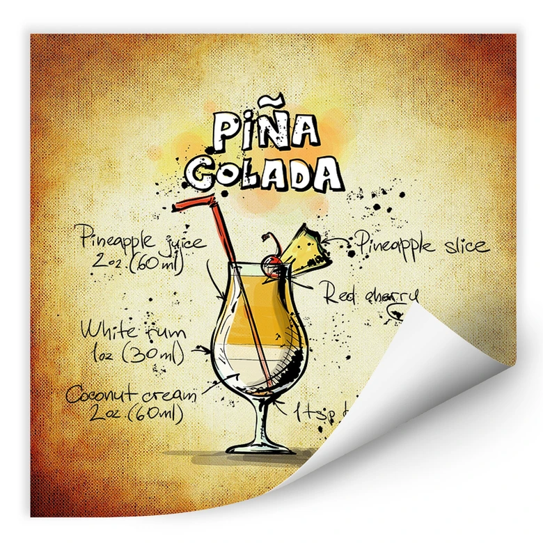 Wallprint Pina Colada - Rezept 