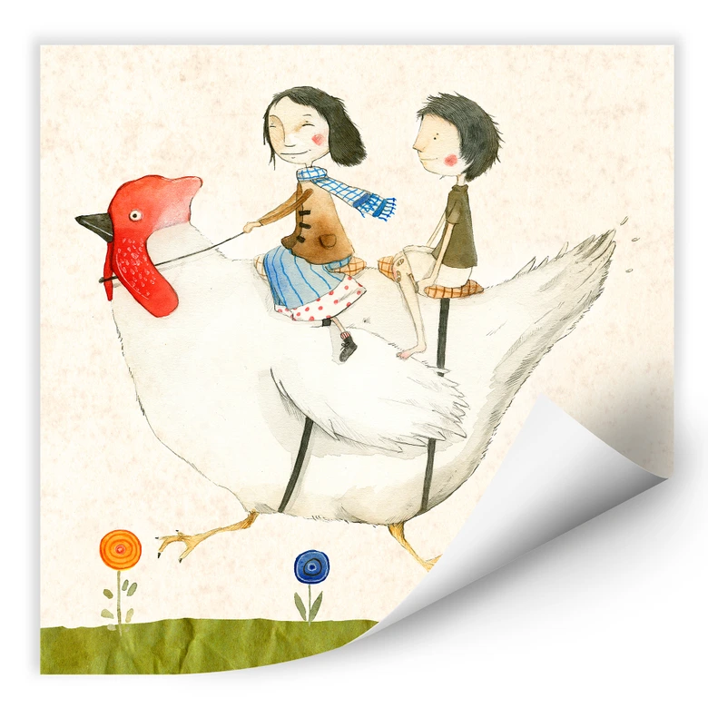 Wallprint Loske - Huhnreise 