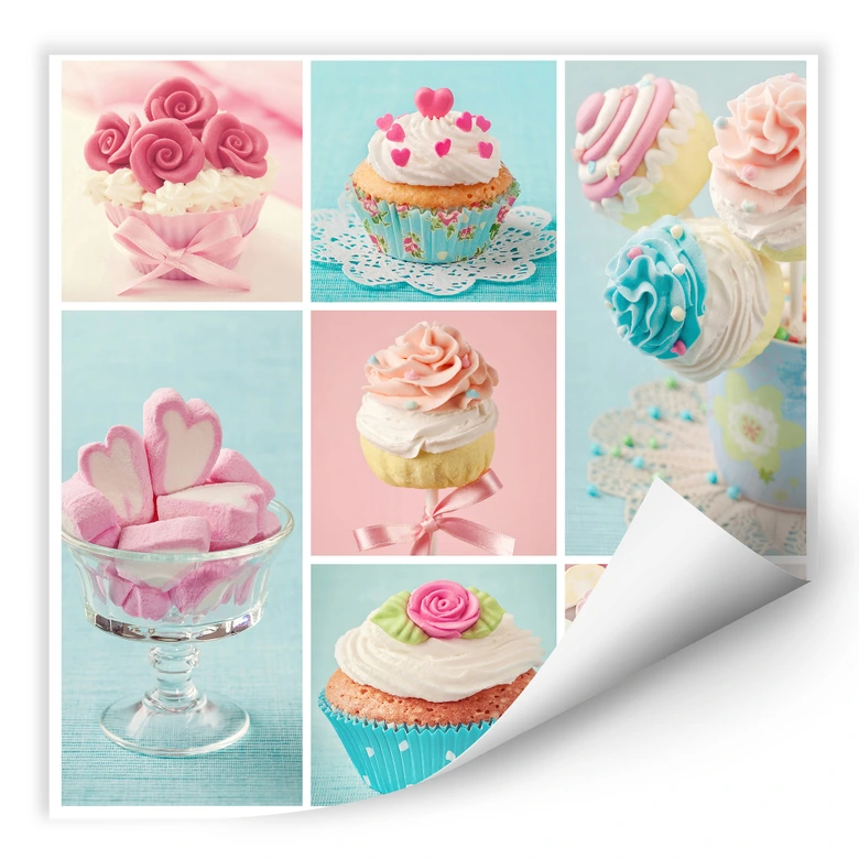 Wallprint - Cupcake Collage 