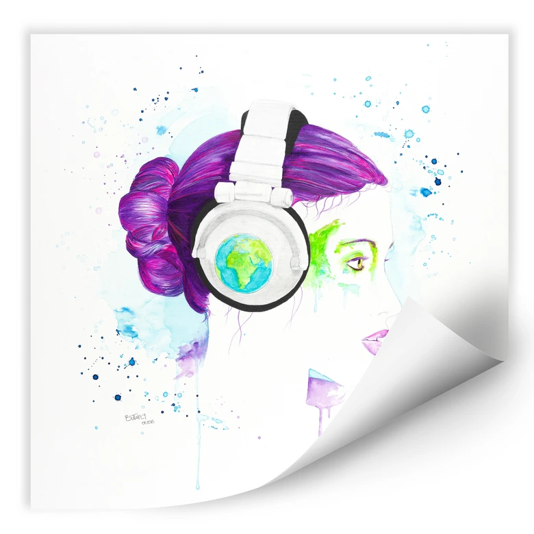 Wallprint Buttafly - Listen to the World 