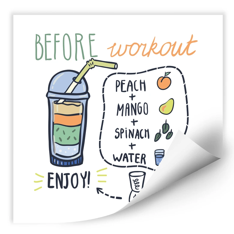 Wallprint Before Workout - quadratisch 