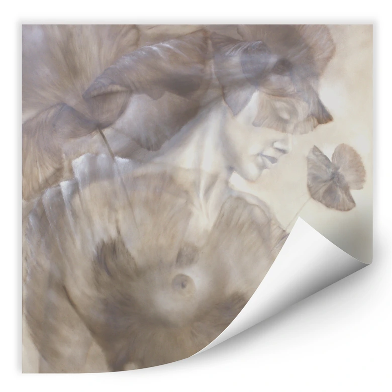 Wallprint Schmucker - Mohn und Akt 