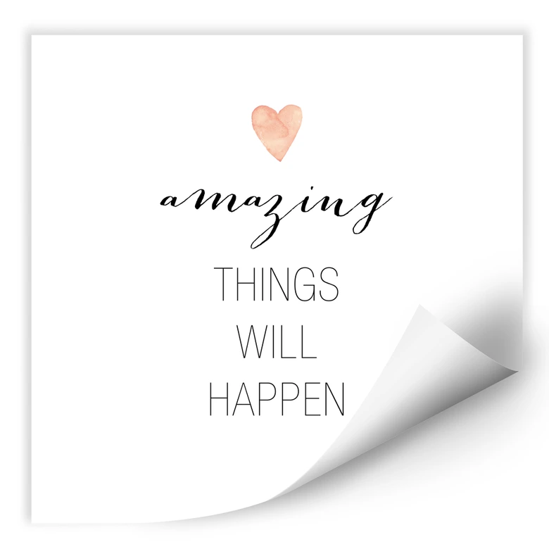 Wallprint Confetti & Cream - Amazing things will happen 