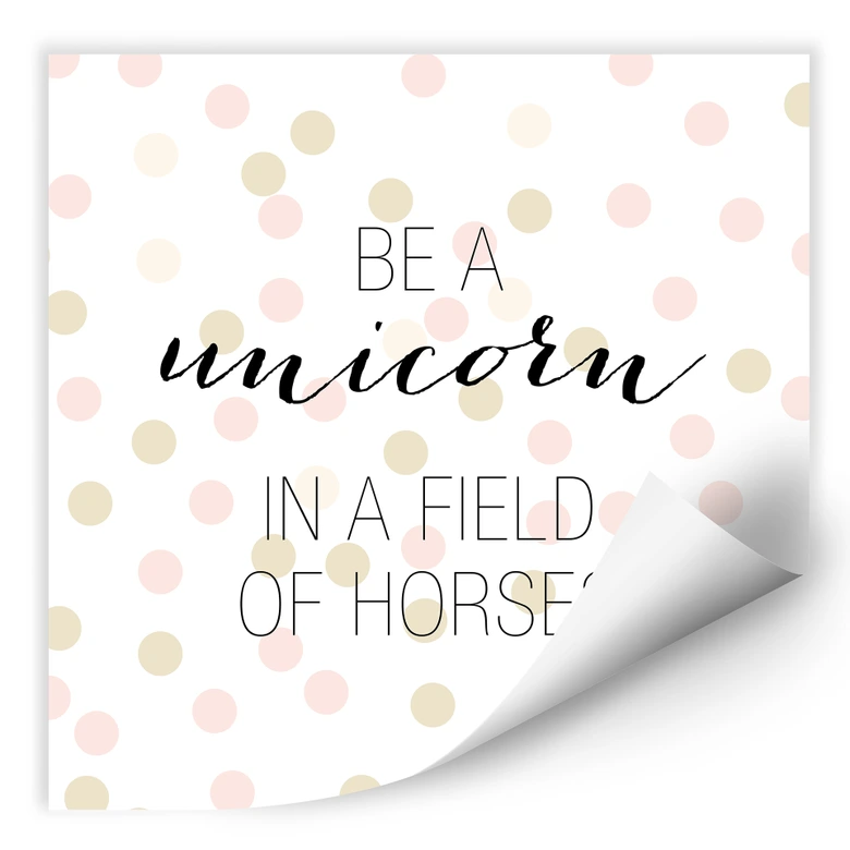 Wallprint Confetti & Cream - Be a unicorn... 