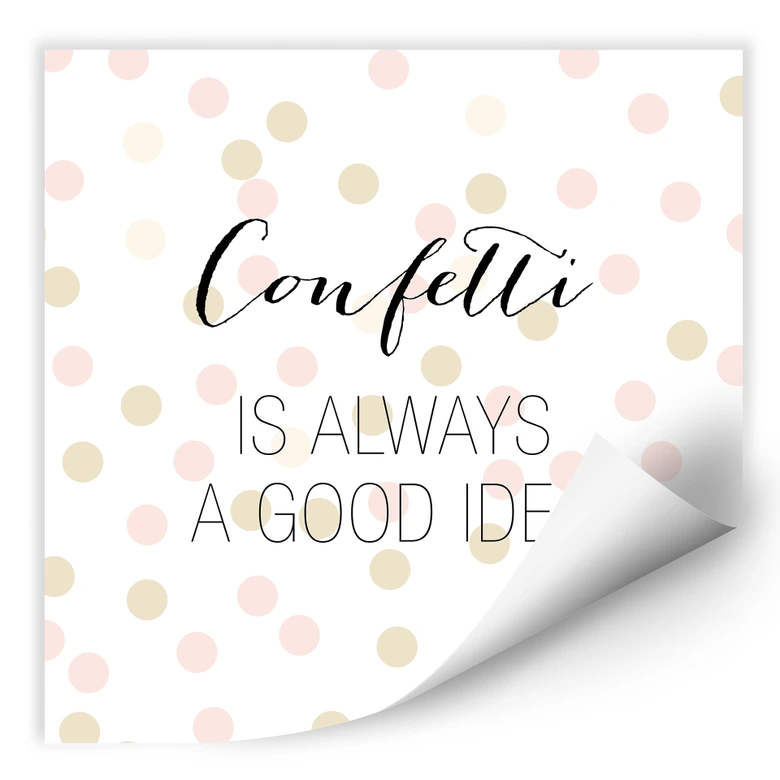 Wallprint Confetti & Cream - Confetti is always a good idea 