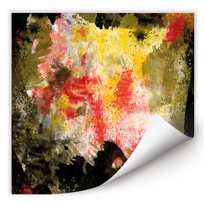 Poster autocollant - W - Peinture Abstraite 