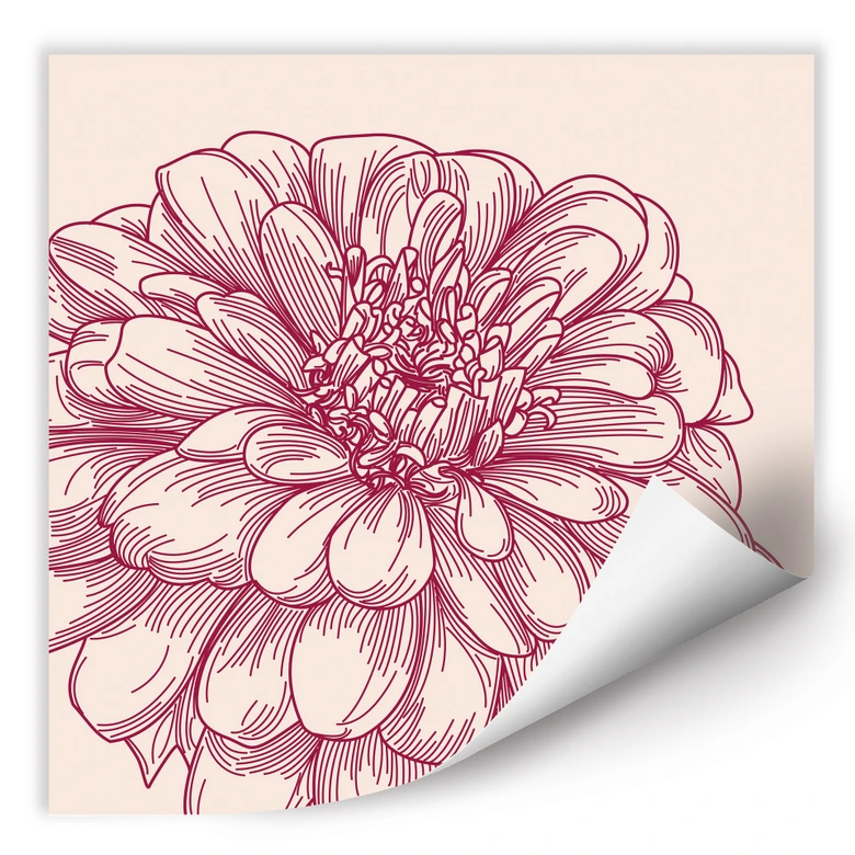 Wallprint - Blüte Illustration 