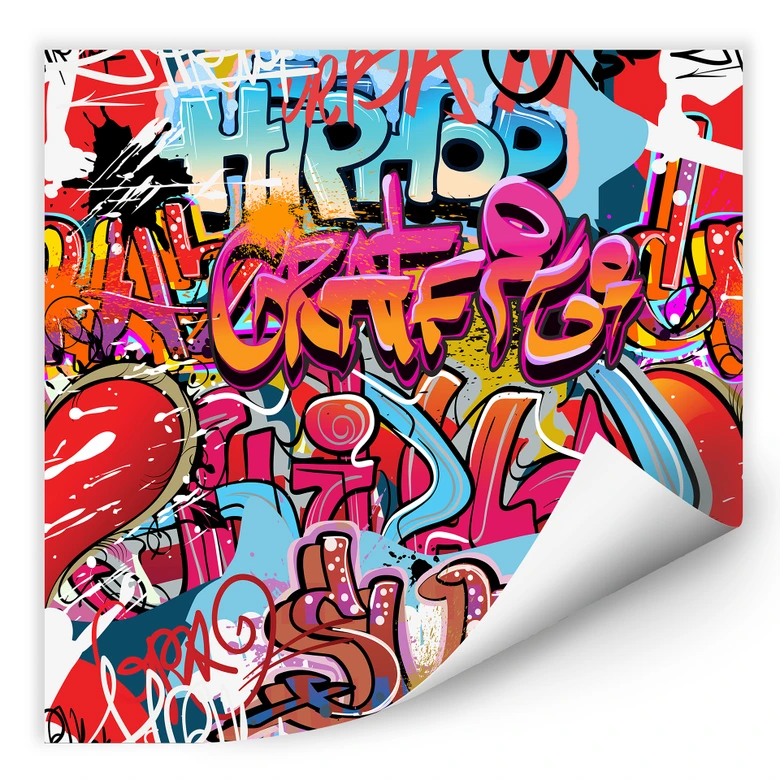 Wallprint - Graffiti Hip Hop - quadratisch 