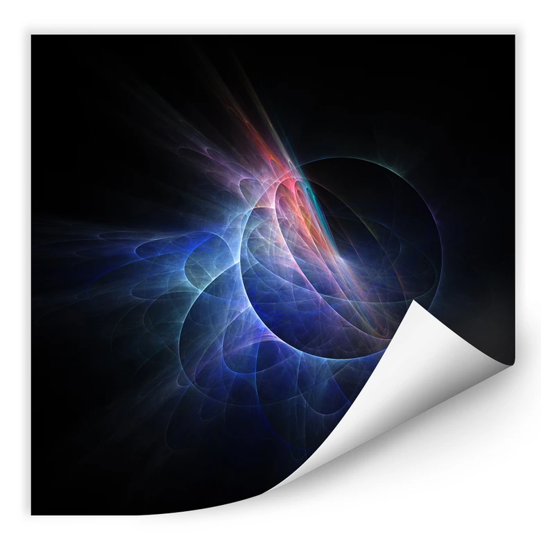 Wallprint - Chaos Ray Black 
