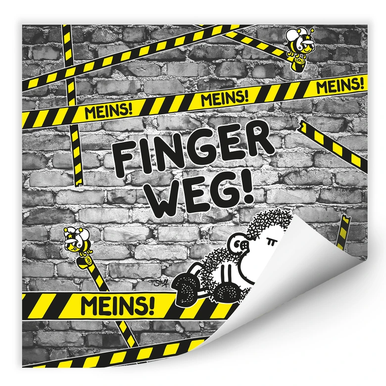 Wallprint - sheepworld Finger weg! Meins! 