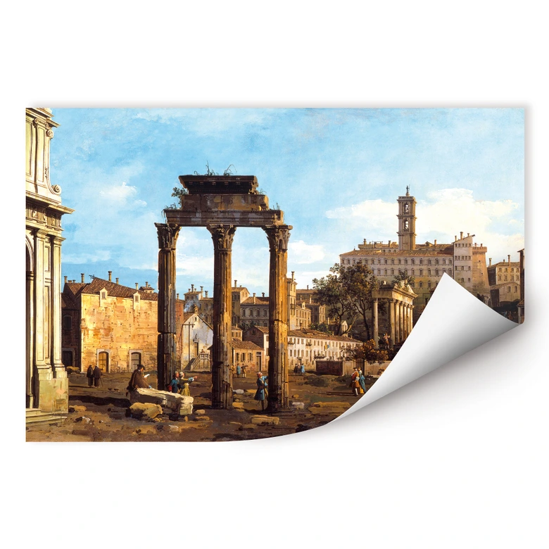 Wallprint - Canaletto - Forum mit Tempel von Kastor und Pollux 