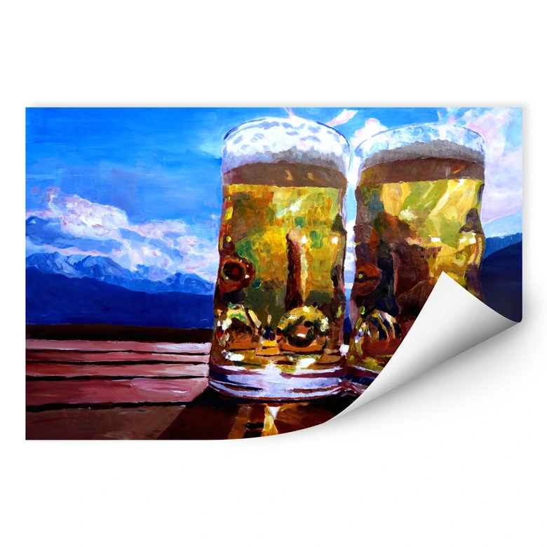 Wallprint - Bleichner - Zwei Bier in den Bergen 