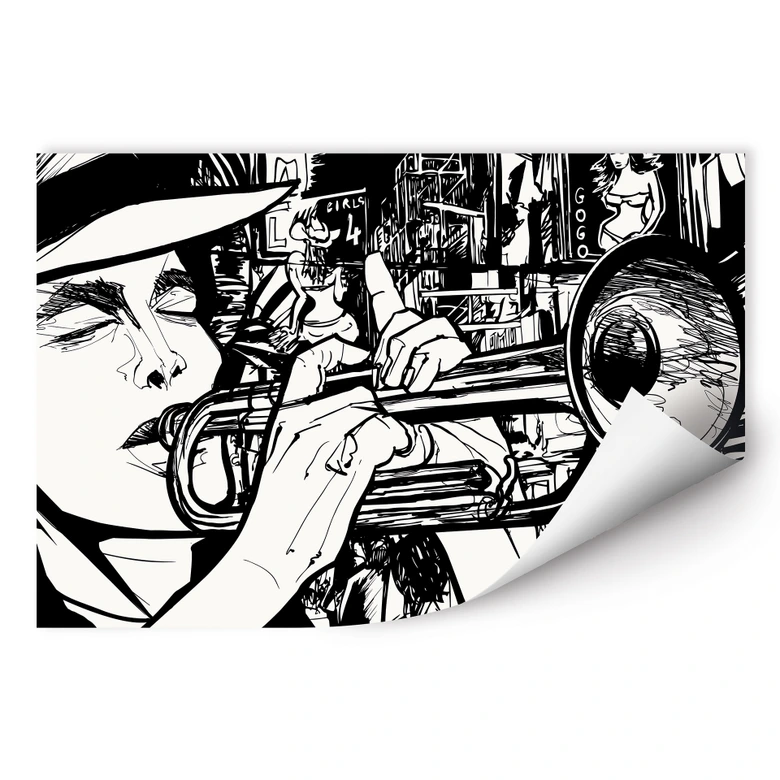 Wallprint - Sound of a Street Musician 