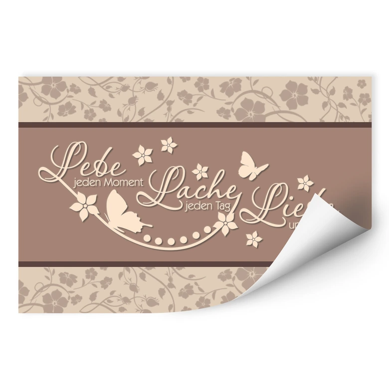 Wallprint - Lebe jeden Moment Macchiato 