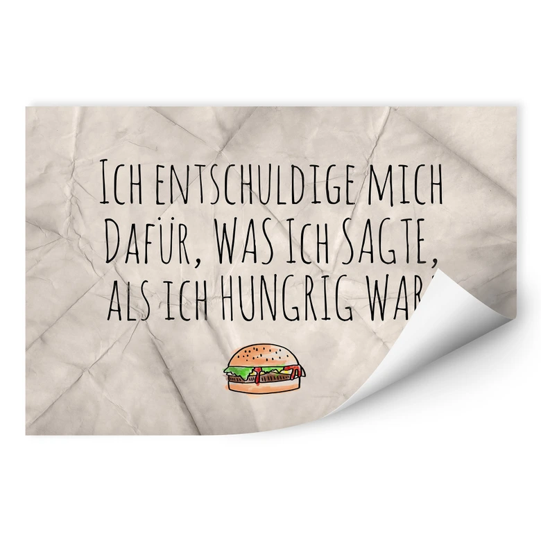 Wallprint Ich entschuldige mich dafür 