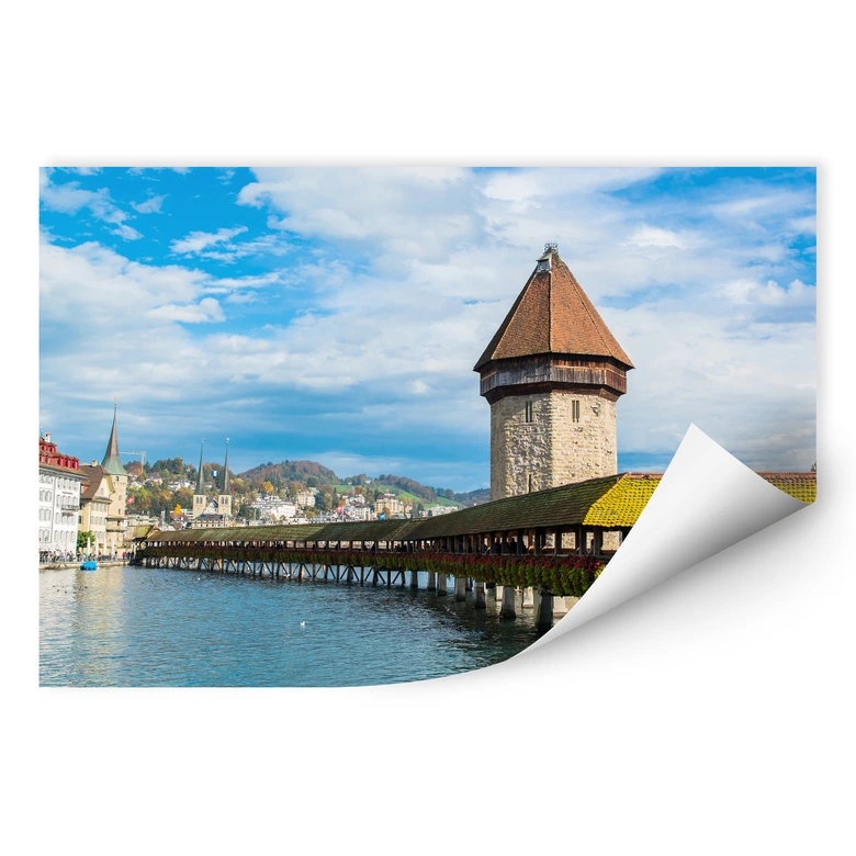 Wallprint Holzbrücke in Luzern 