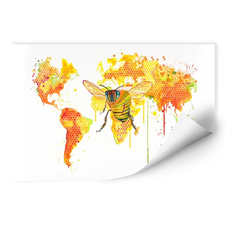 Wallprint Buttafly - Bees World 