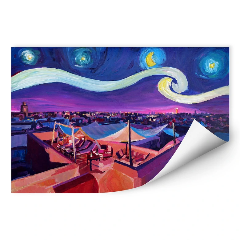 Wallprint Bleichner - Marrakesch bei Nacht 