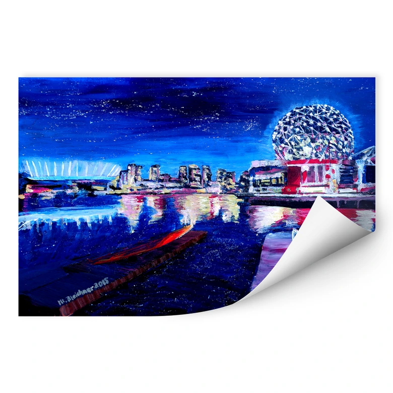 Wallprint Bleichner - Vancouver bei Nacht 