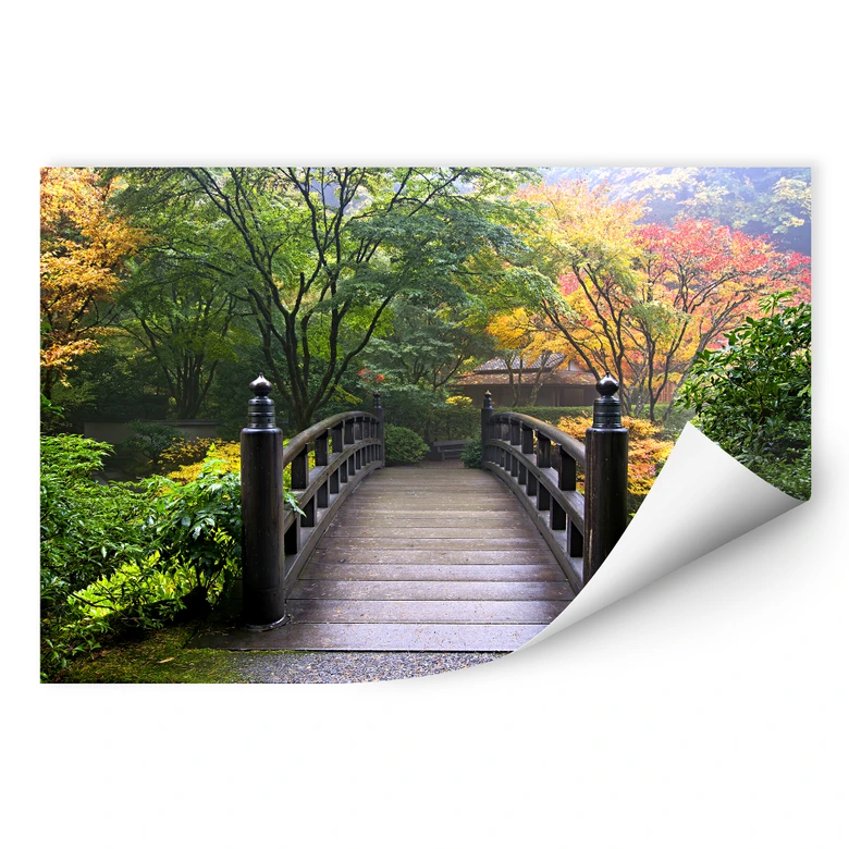 Wallprint - Brücke im Grünen 