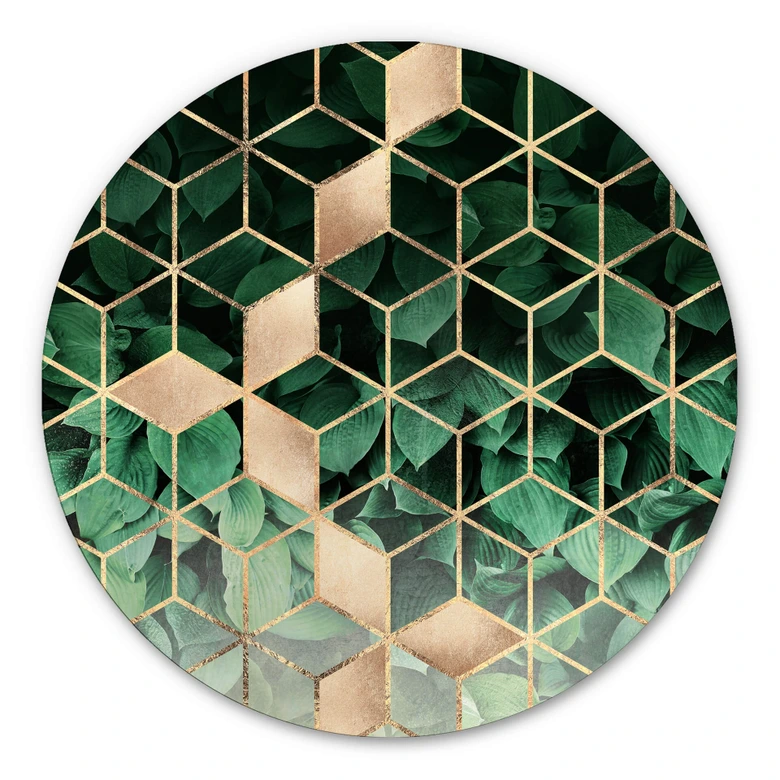 Alu-Dibond Fredriksson - Natur trifft Geometrie - Rund 