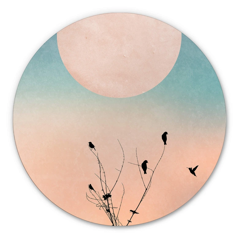 Alu-Dibond rund - Kubistika - Warm Morning 