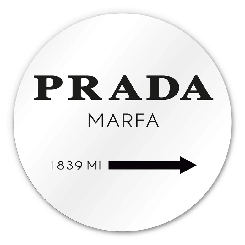 Wandcirkel Alu-Dibond Prada Marfa 