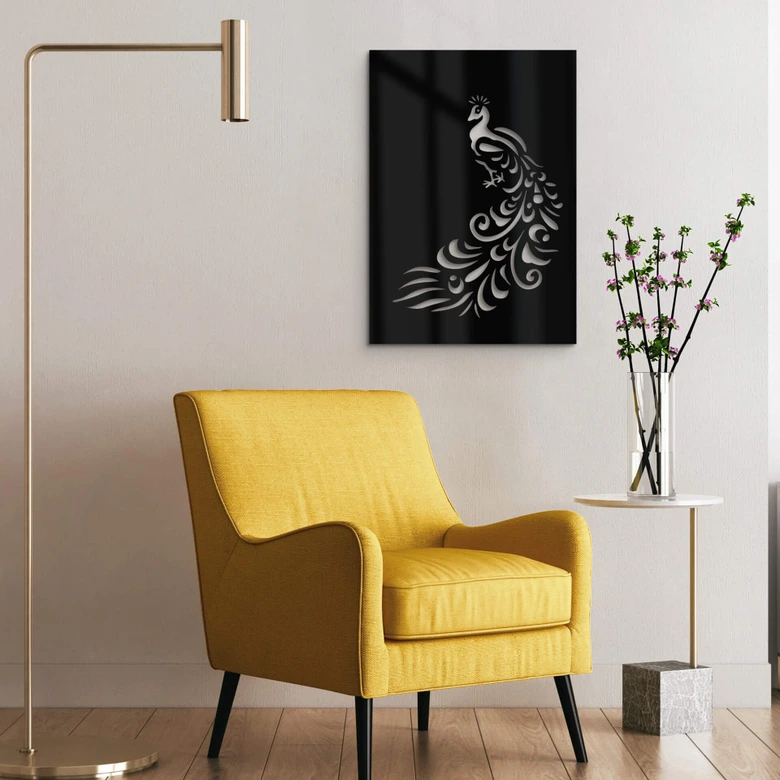 Acryldeko Pfau 