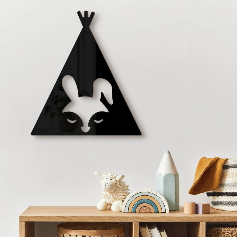 Tipi de decoración acrílico - conejo 