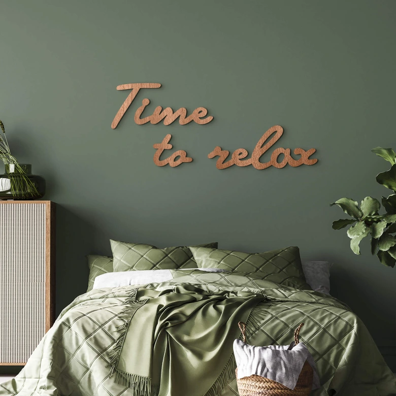 Décoration en bois placage acajou Time to relax 
