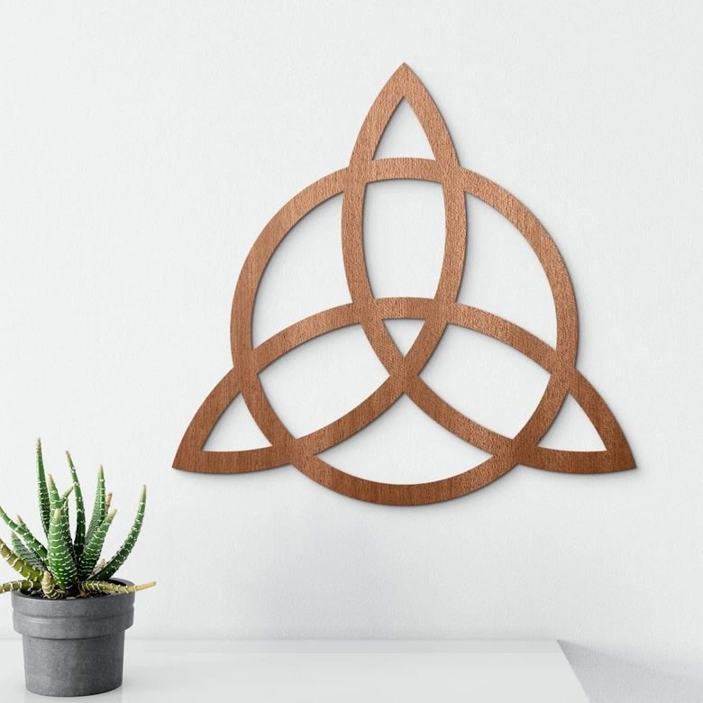 Trædeko Mahagoni - Triquetra med cirkel 