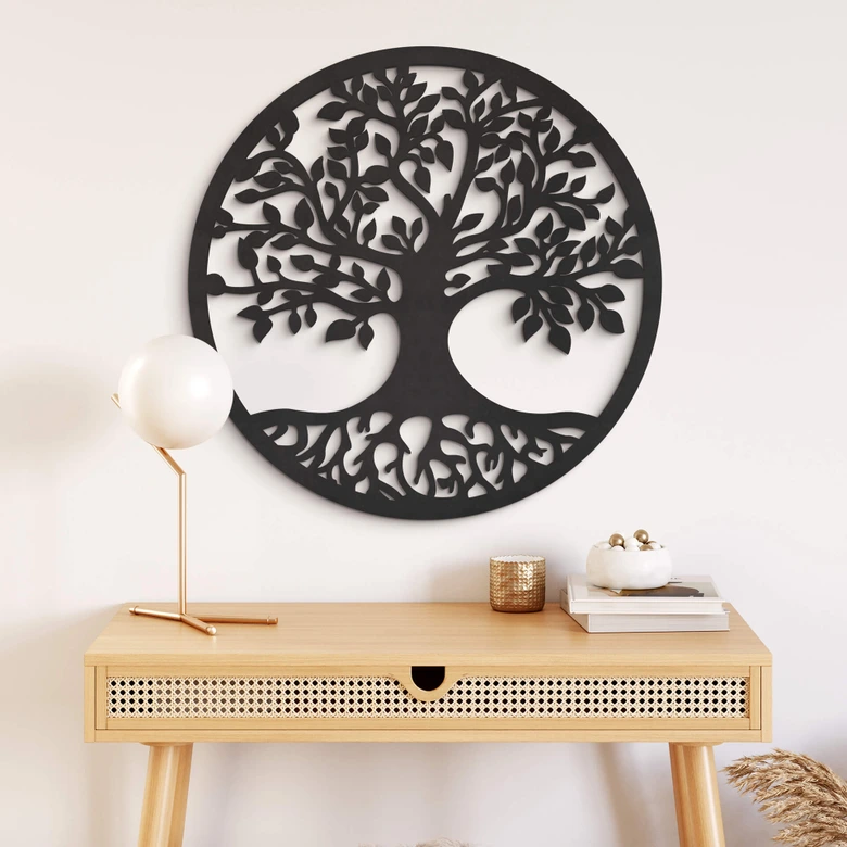 MDF - Holzdeko - Baum mit Wurzeln 