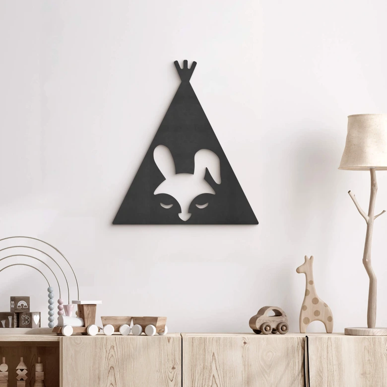 MDF - Holzdeko - Tipi - Hase 