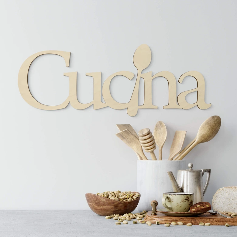 Wanddecoratie Populierenhout Cucina 