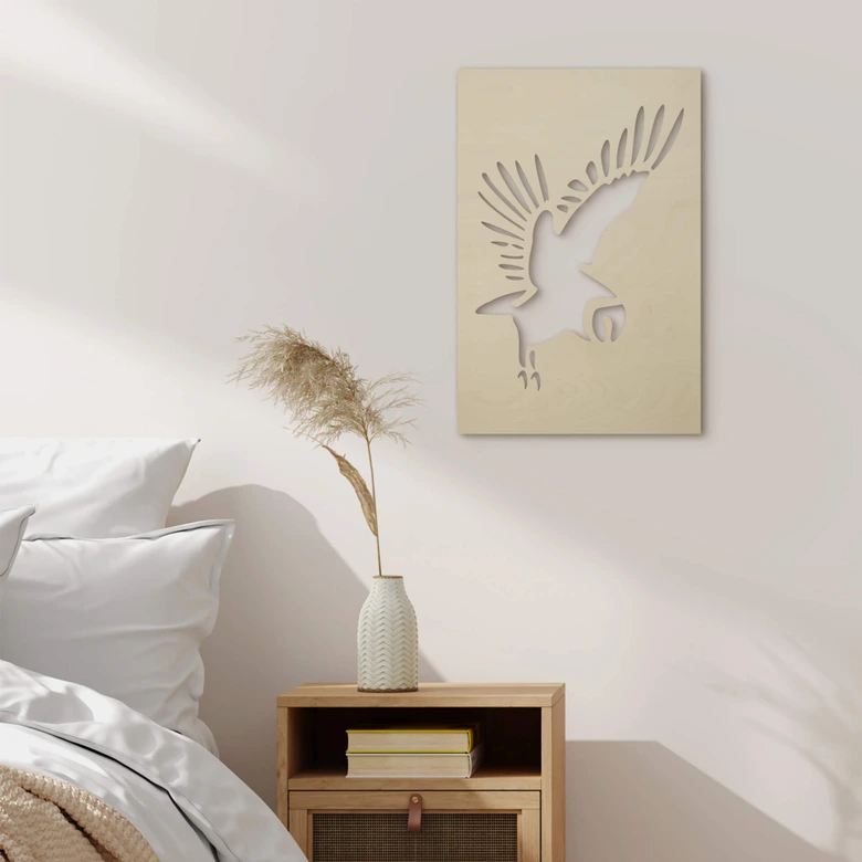 Holzdeko Pappel - Vogel - Eule 