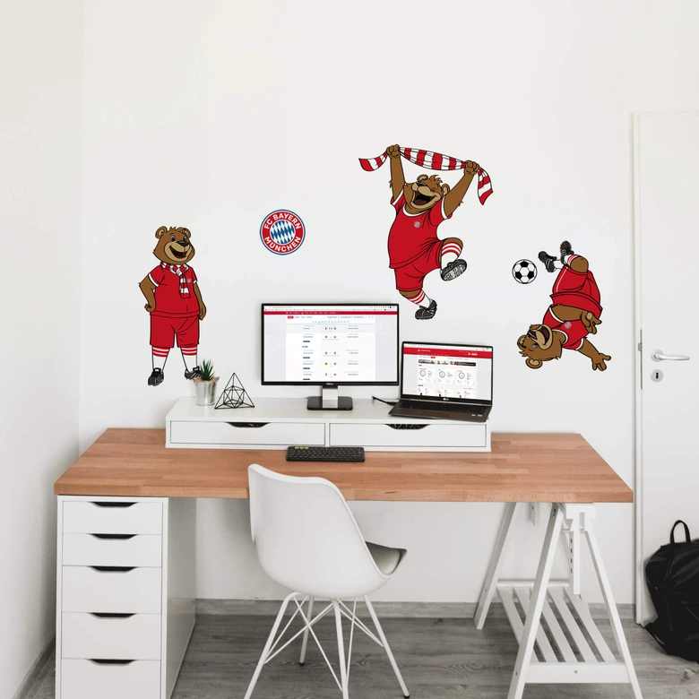 Muursticker Set Bayern Munchen Bernie (4-delig) 