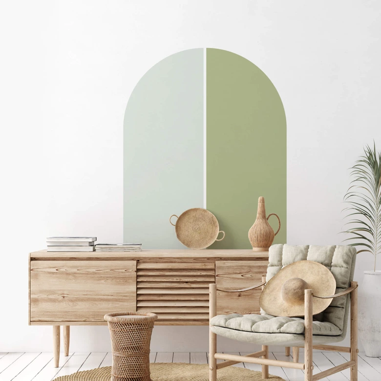 Wandtattoo Halbbögen (2er Set) - breit - pastellmint-pistazie 