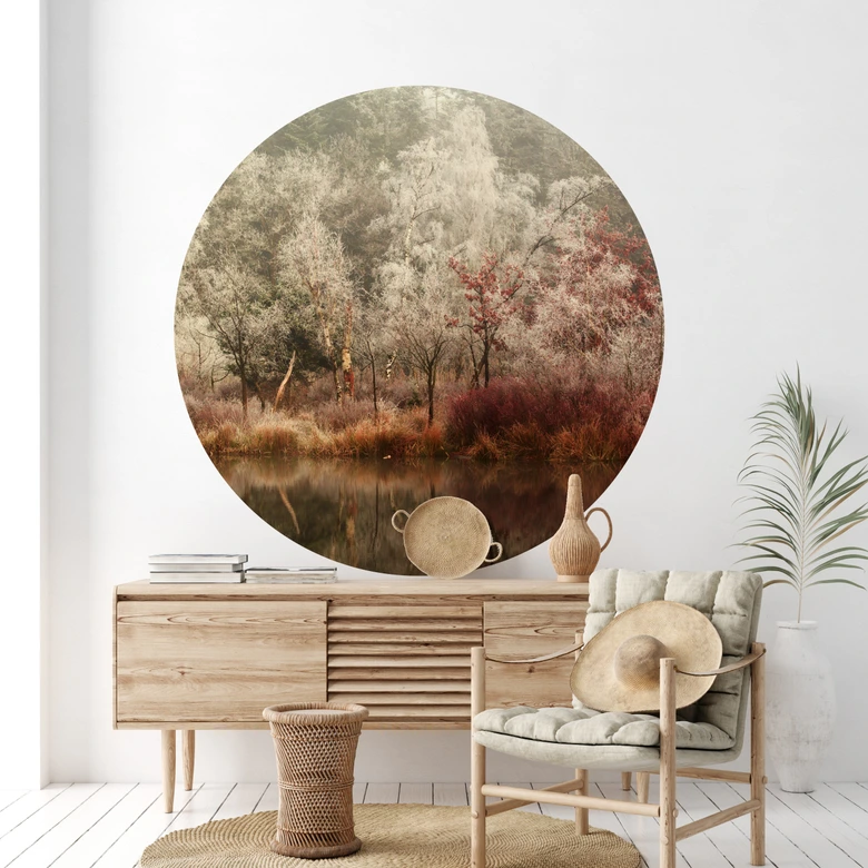 Wandtattoo van Dongen - Gefrorener Wald - Rund 