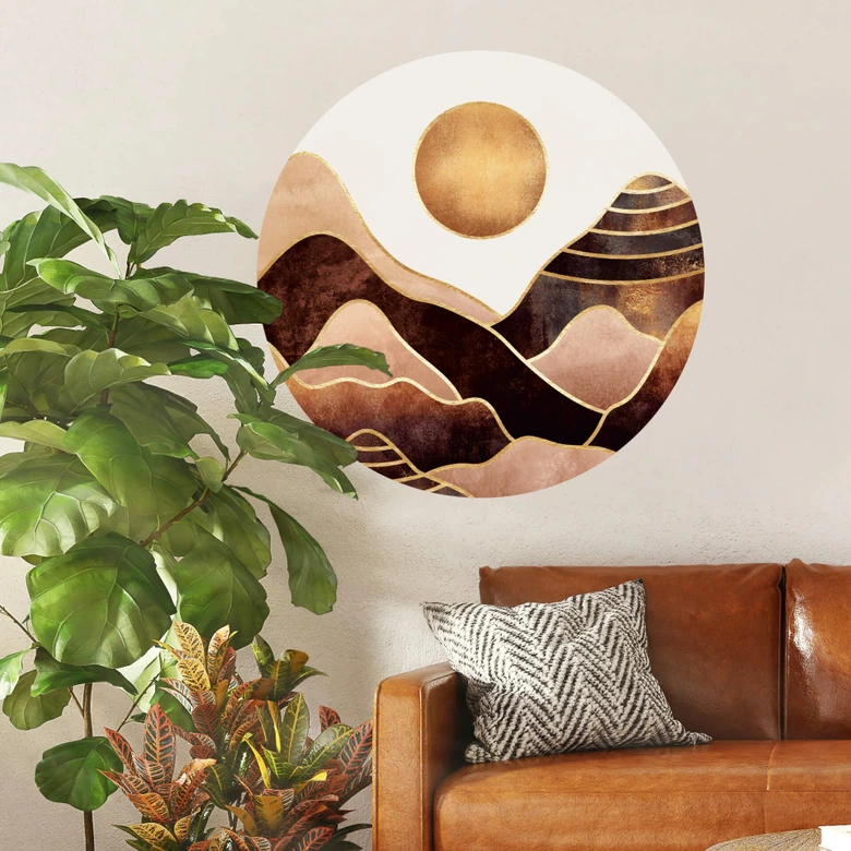 Wandtattoo Fredriksson - Sonnenuntergang - Rund 