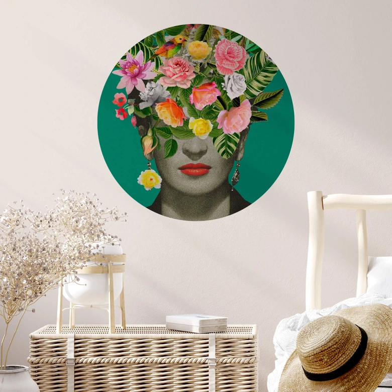 Frida Floral Studio Wallsticker - Frida Floral - Rund 