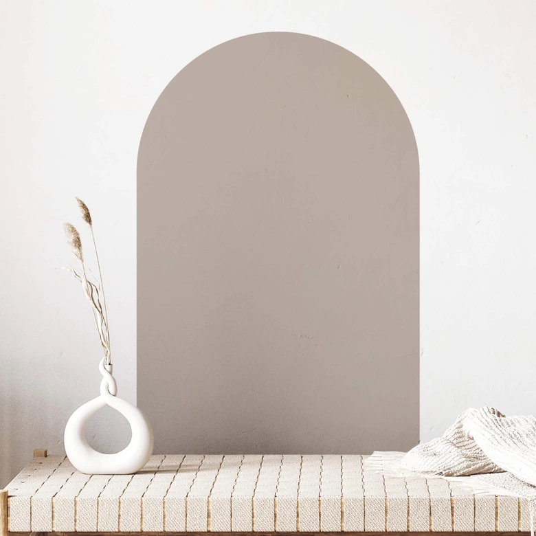 Wall sticker Round arch wide - Taupe 