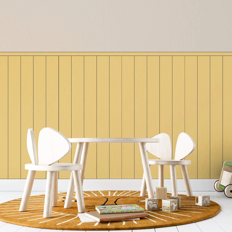 Wandpaneele Wandverkleidung selbstklebend senfgelb 