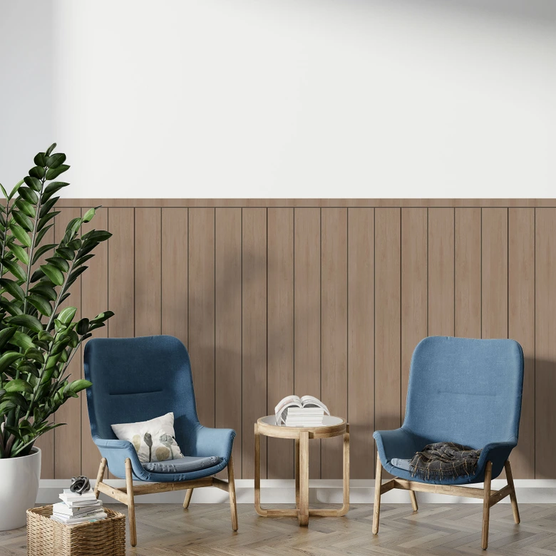 Wandpanelen Wandpanelen zelfklevend taupe met nerf 