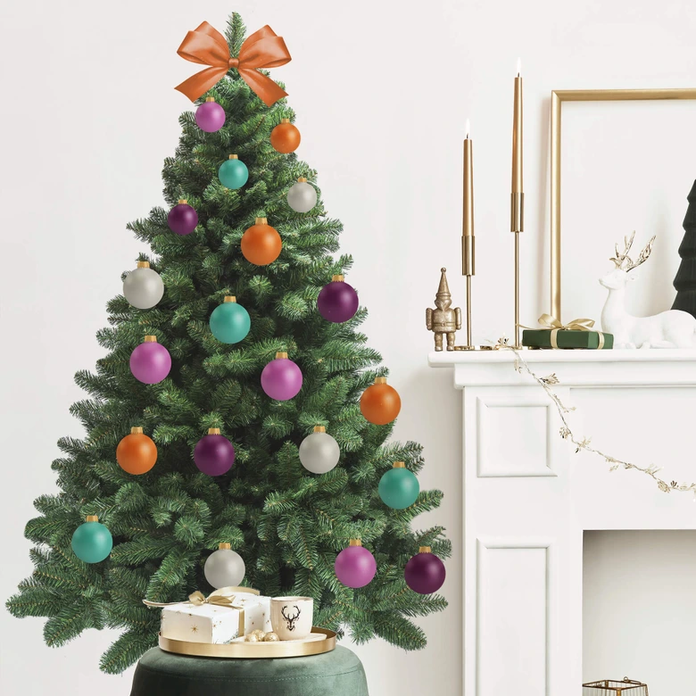 Wandtattoo Weihnachtsbaum zum selber Schmücken - bunt 