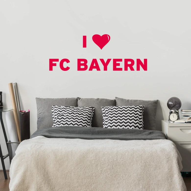 Wandtattoo I LOVE FC BAYERN 